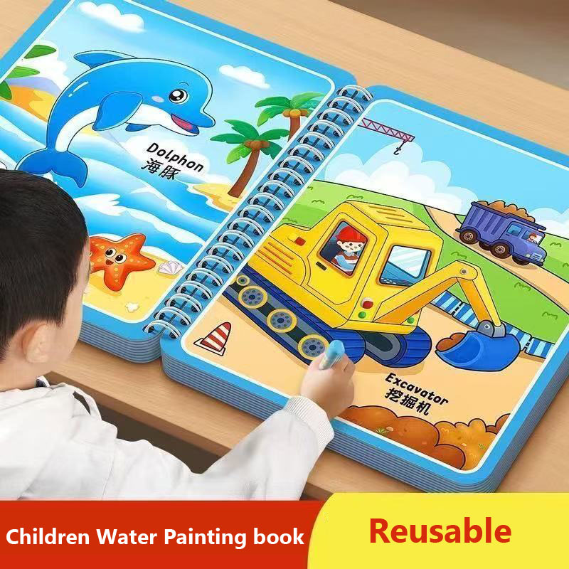 Reusable Water Magic Coloring Book - Magisch watertekenboek Kinderen Schilderen Speelgoed Herbruikbare