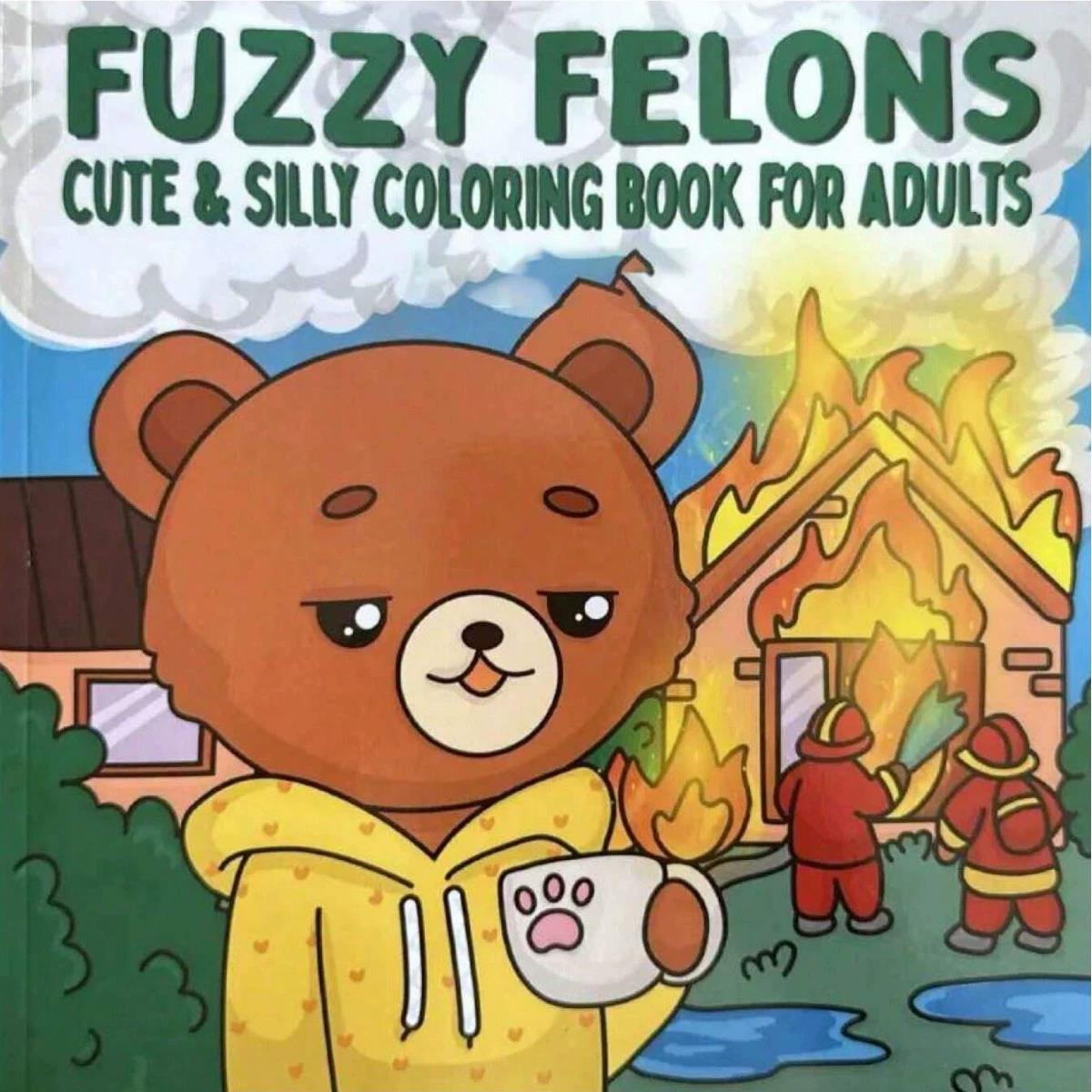 Adult Coloring Book Stress Relief - Fuzzy Felons-kleurboek voor volwassenen - Kalmerende