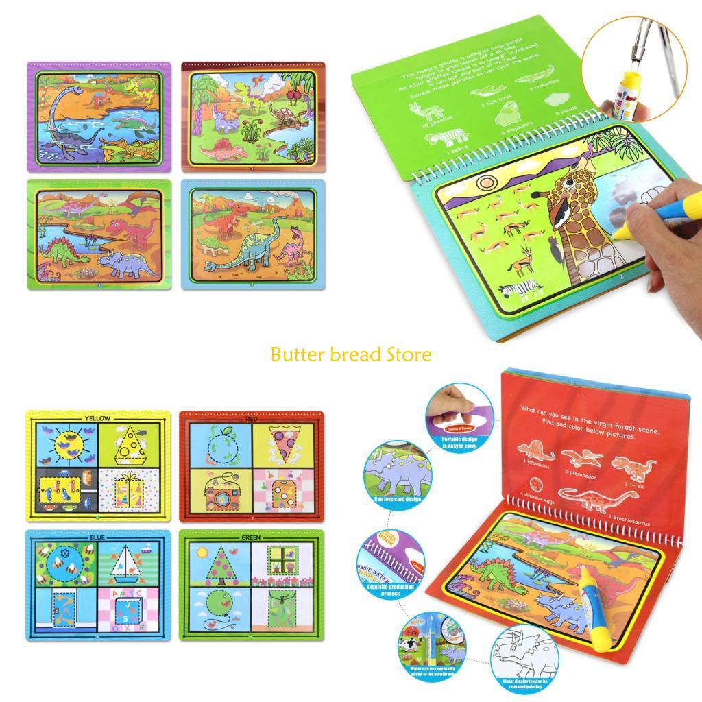 Reusable Water Magic Coloring Book - W89C Herbruikbaar magisch watertekenboek met hervulbare