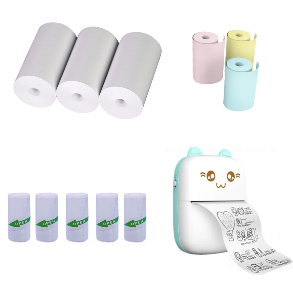Mini Pocket Thermal Printer Paper Roll - 57x25MM Thermisch Papier Sticker Papier Label