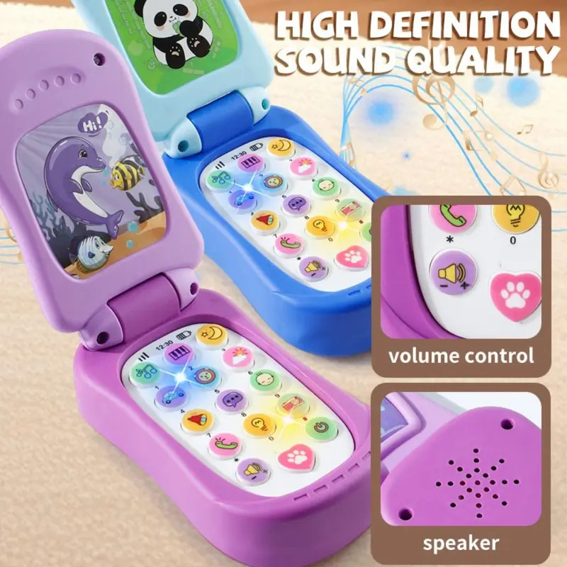 Music - Flip Cover Simulatie Mobiele Telefoon Speelgoed