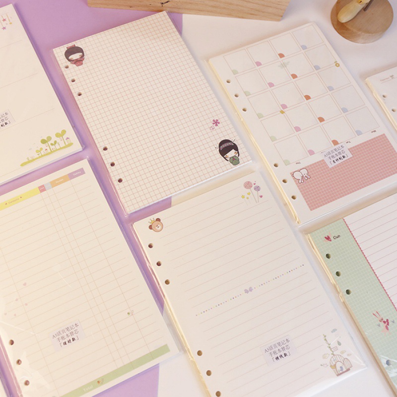 A5 Spiral Dotted Grid Notebook - Kawayi A5 A6 Losbladige Notebook Refill