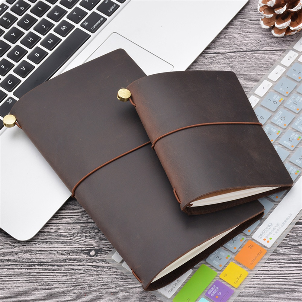 Vintage Leather Journal Notebook - Echt leer Reiziger Notebook DIY Journal