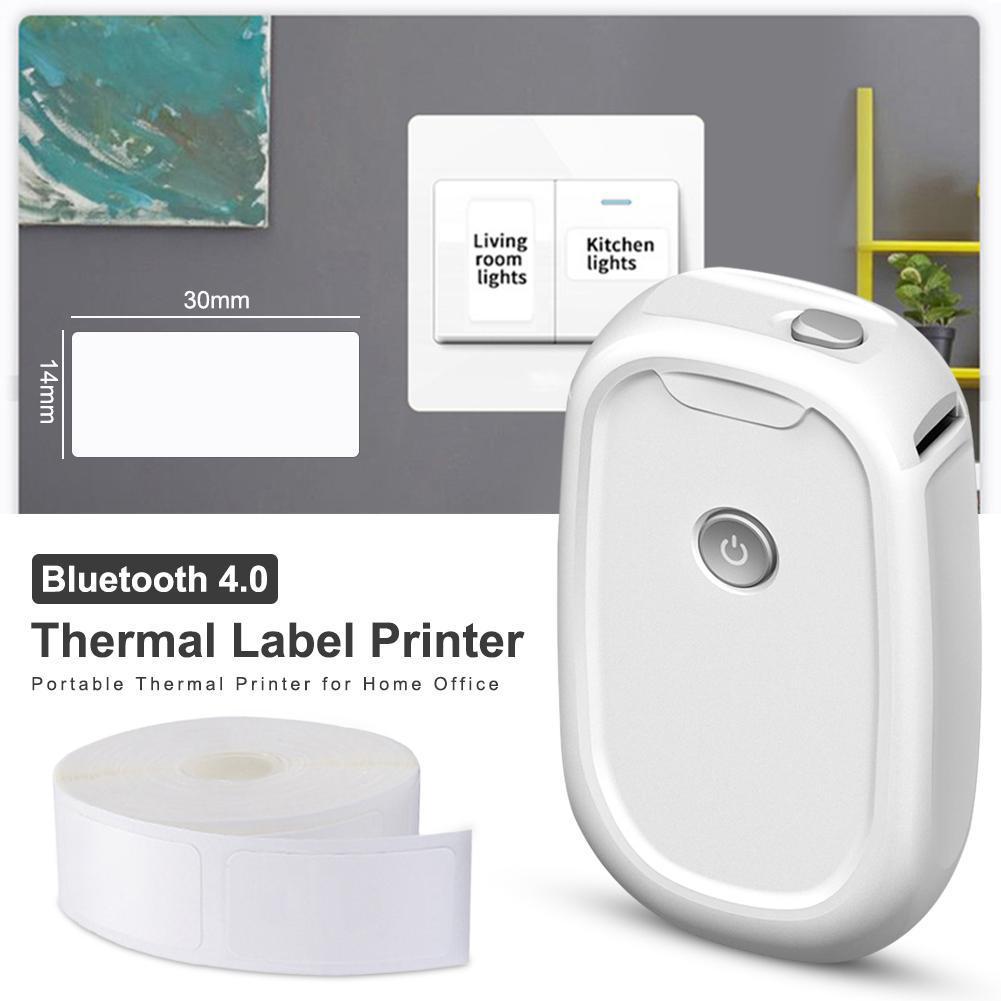 Mini Pocket Thermal Printer Paper Roll - Draadloze Draagbare Label Maker Machine Mini
