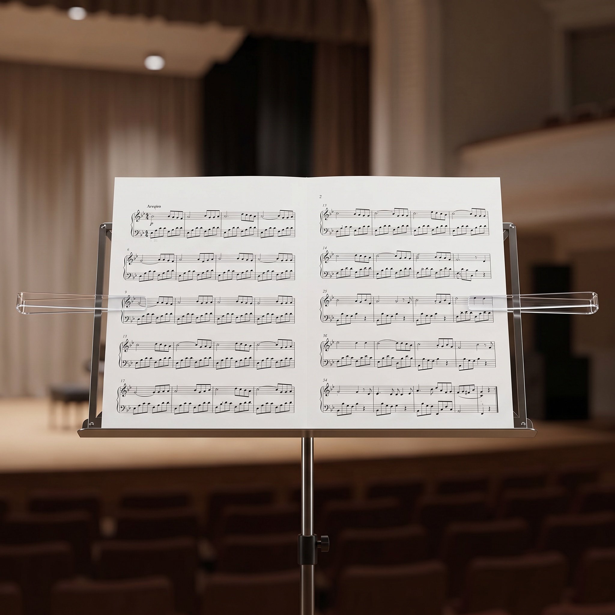 Clear Acrylic Book Stand Holder - 6 paar muziekboekpagina-houders, documentmapclips, transparante acryl