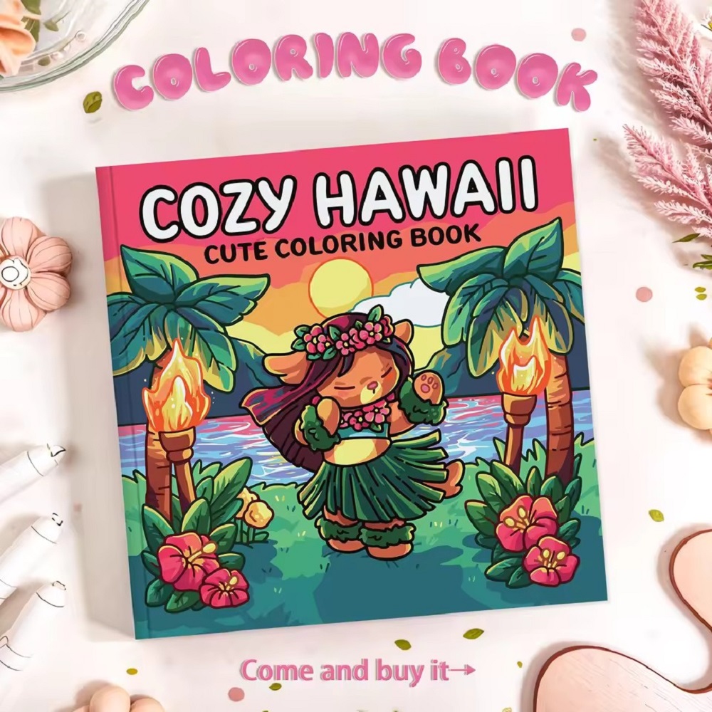 Adult Coloring Book Stress Relief - Gezellig Nawaii schattig kleurboek voor volwassenen