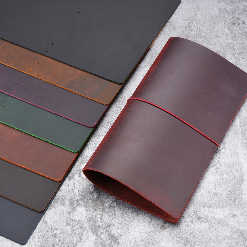 Vintage Leather Journal Notebook - DIY Notebook Cover Crazy Horse Leer