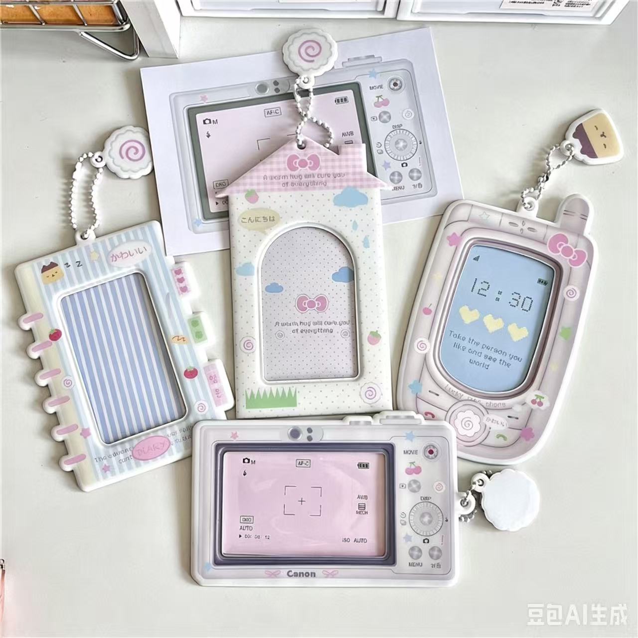 Kpop Photo Card Binder 3 Inch - 1PC Cartoon Kpop Fotokaarthouder Camera Mobiele