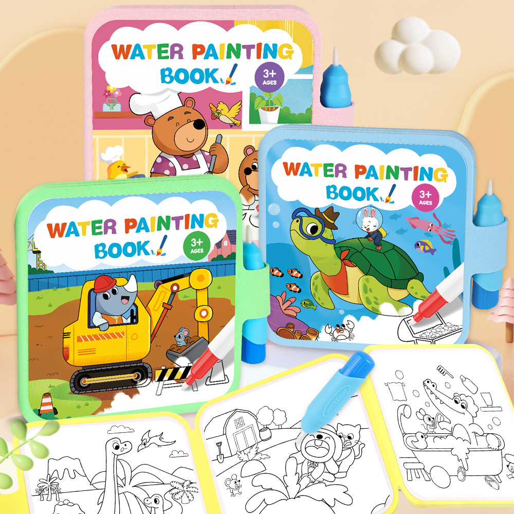 Reusable Water Magic Coloring Book - Magisch Water Schilderboek Herbruikbaar Kinderen Water