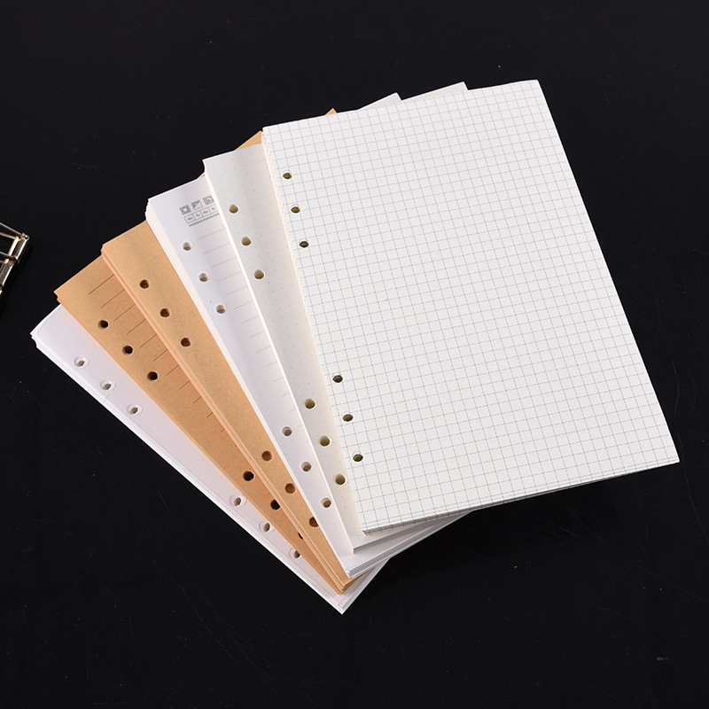 A5 Spiral Dotted Grid Notebook - A5 A6 A7 Zwart Craft Wit