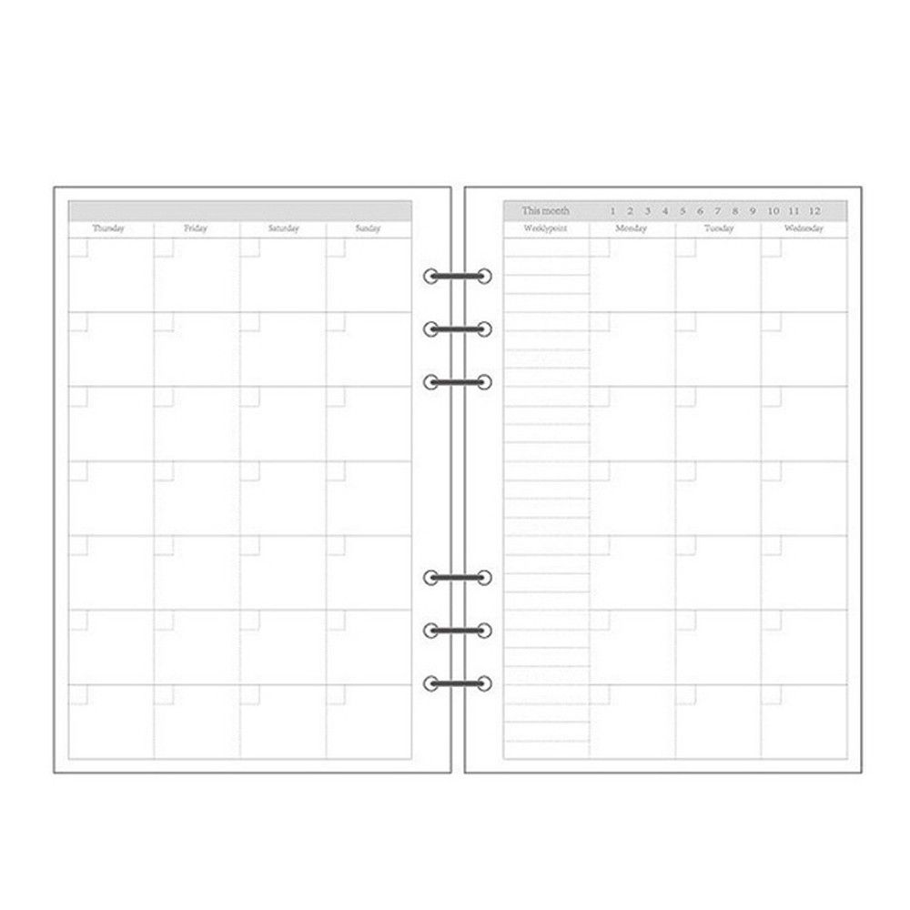 A5 Spiral Dotted Grid Notebook - Grid Daily Planner 45 Vellen Spiralenband