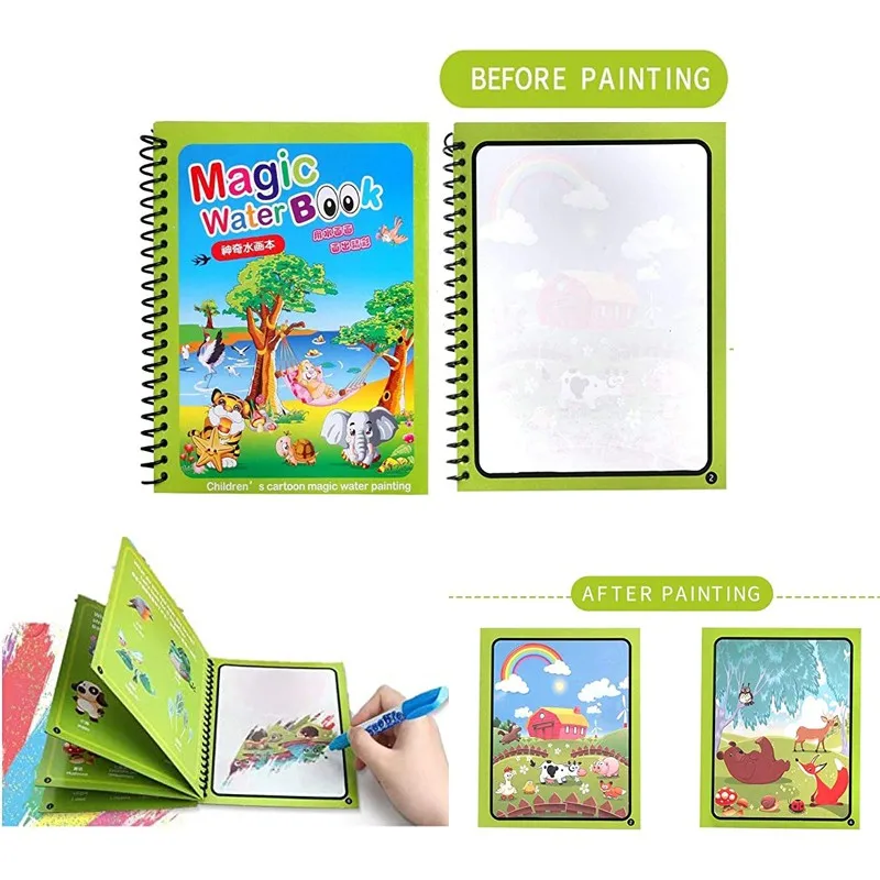 1pc Magic Water Coloring Book  - Reusable Water Magic Coloring Book recensie en prijs