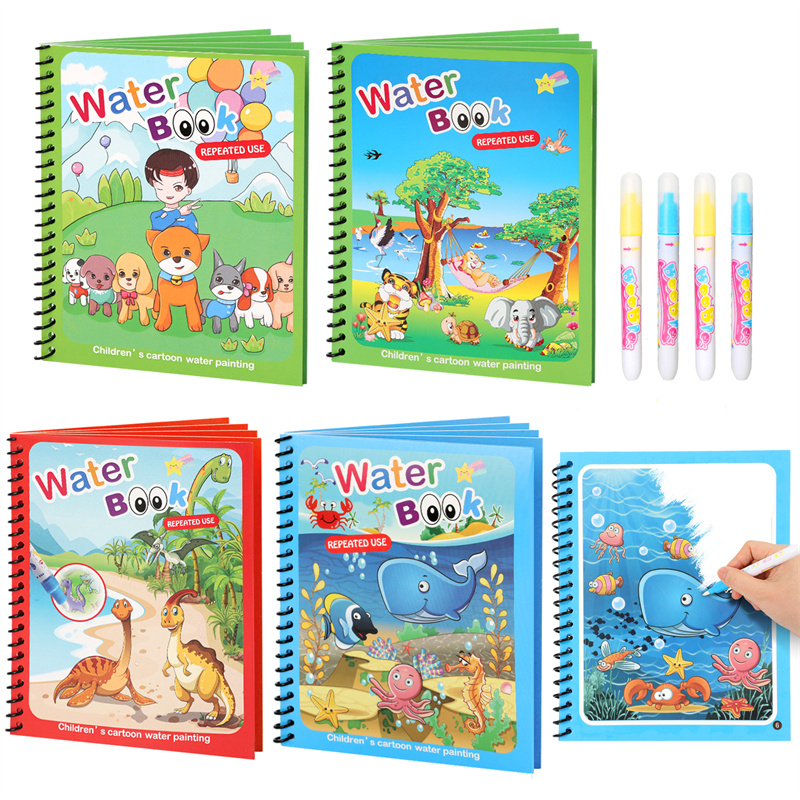Montessori Speelgoed Herbruikb - Reusable Water Magic Coloring Book recensie en prijs