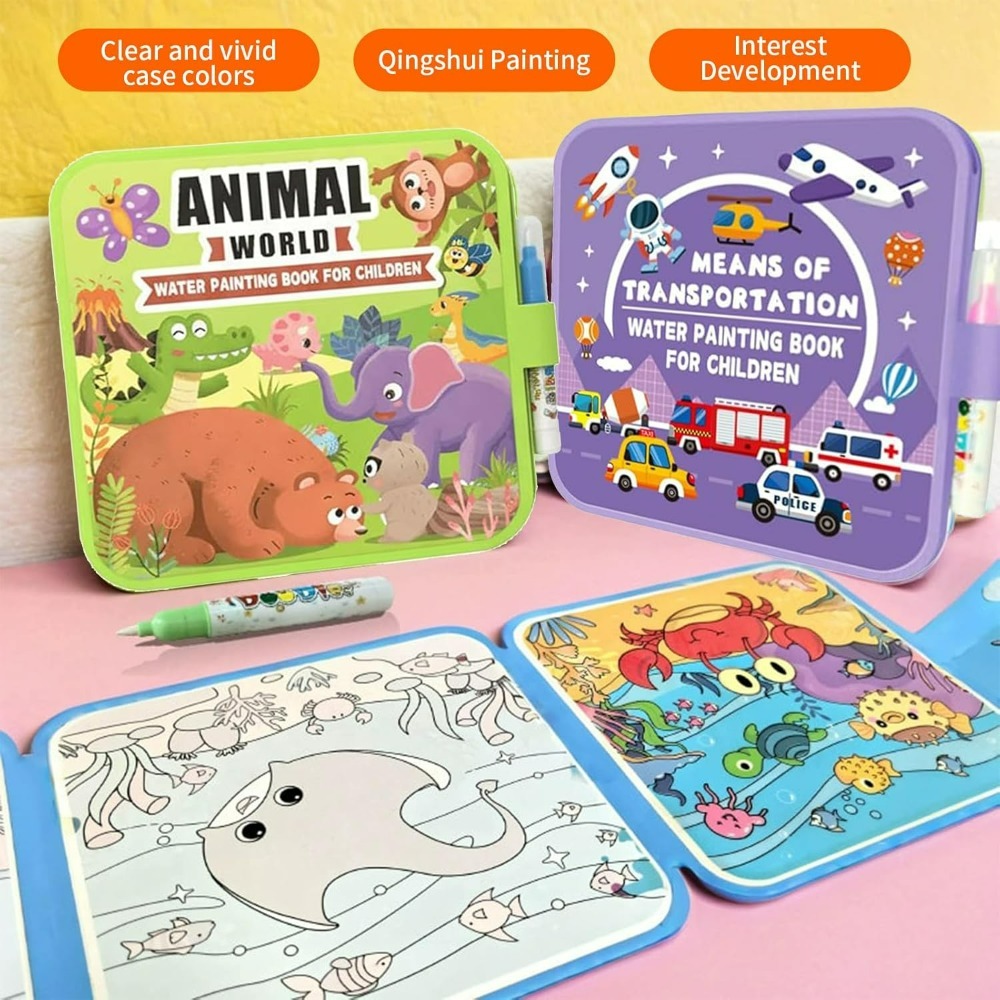 Magische waterkleurboekset met - Reusable Water Magic Coloring Book recensie en prijs