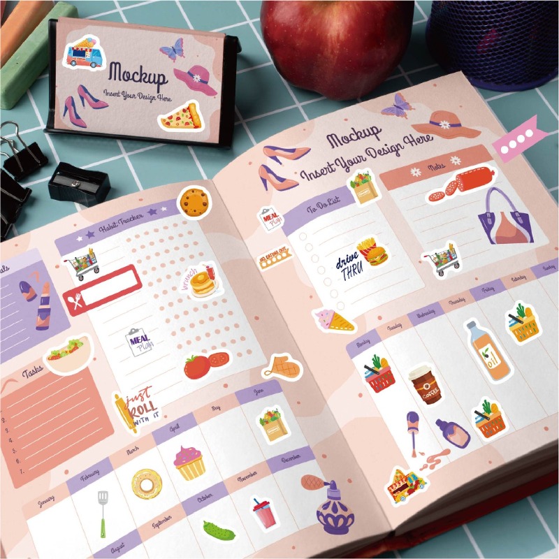 Voedselplanningsstickers Brief - Stationery Books recensie en prijs