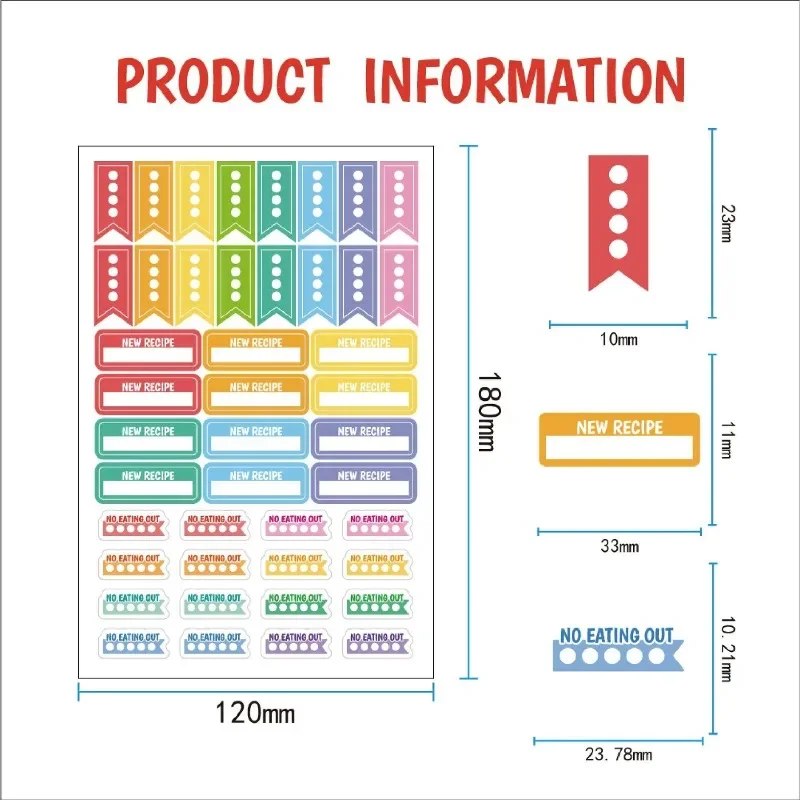 Voedselplanningsstickers Brief - Stationery Books recensie en prijs