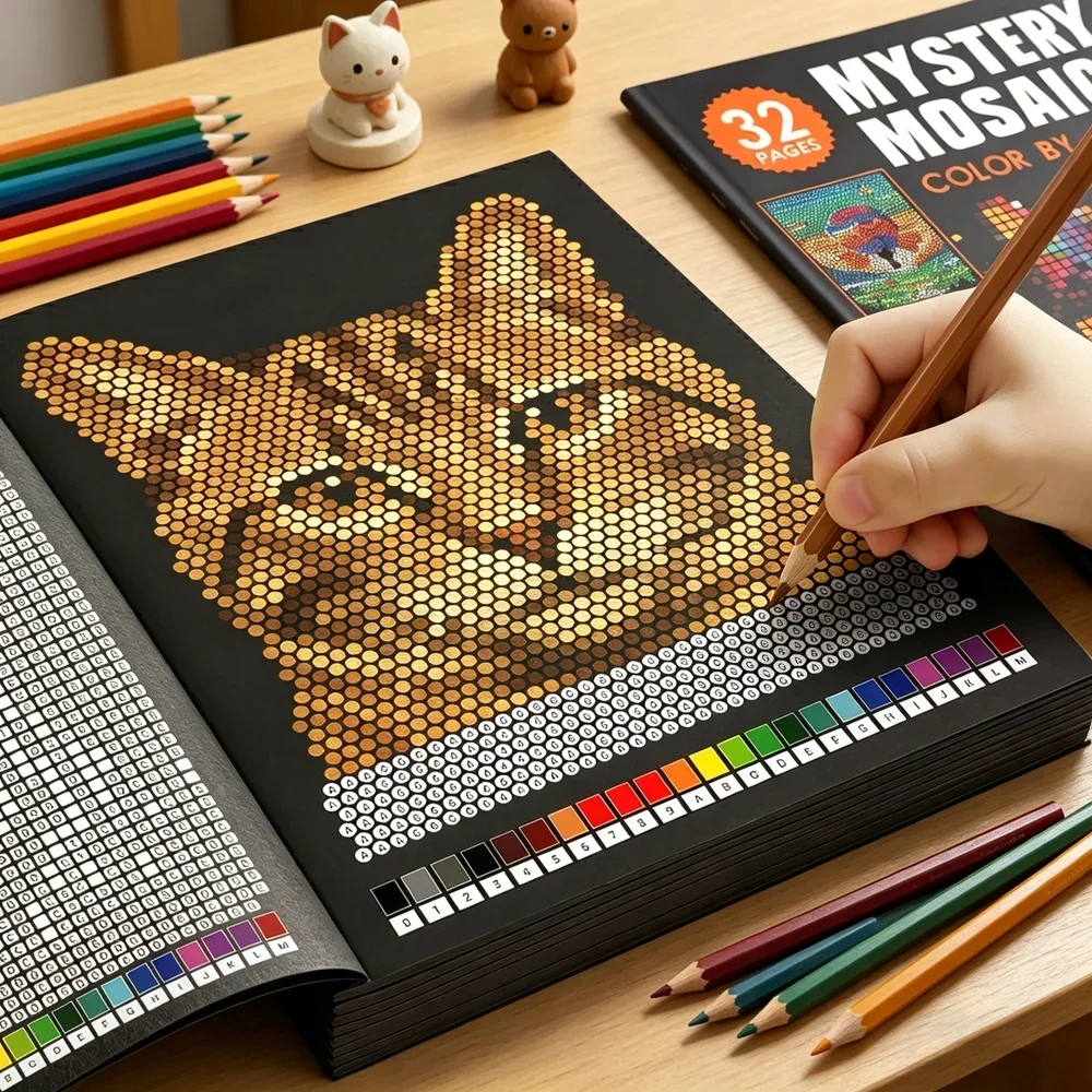 Mystery Mosaics Kleur op numme - Adult Coloring Book Stress Relief recensie en prijs