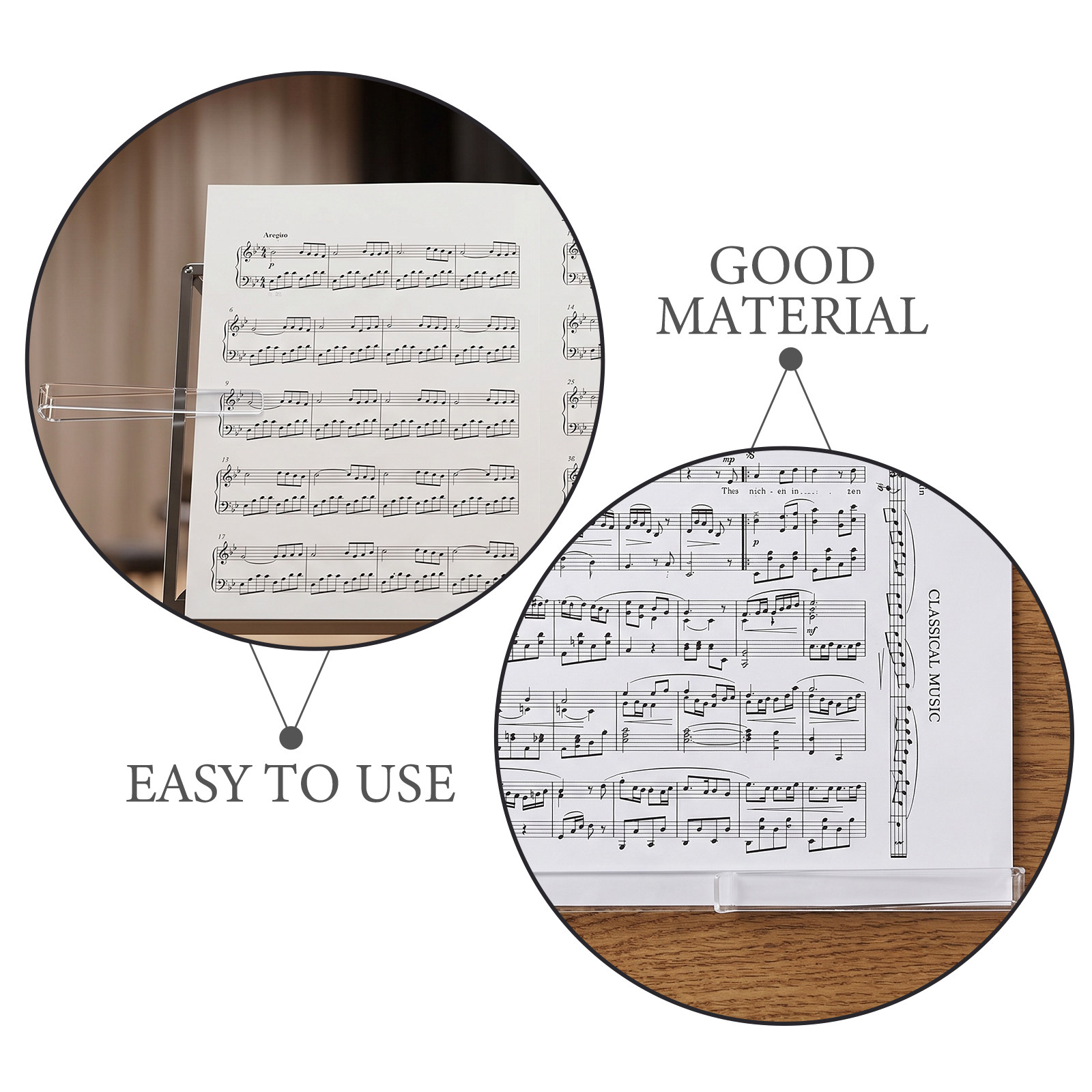6 paar muziekboekpagina-houder - Clear Acrylic Book Stand Holder recensie en prijs