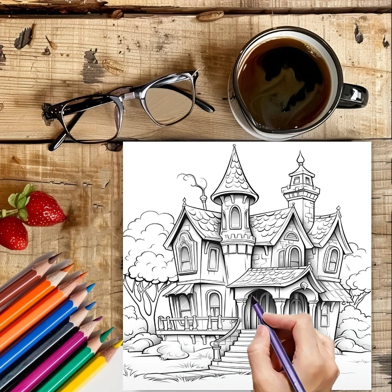 Spookhuis kleurboek voor volwa - Adult Coloring Book Stress Relief recensie en prijs