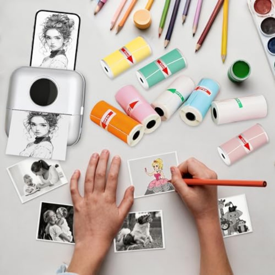 10 rollen thermisch stickerpap - Mini Pocket Thermal Printer Paper Roll recensie en prijs