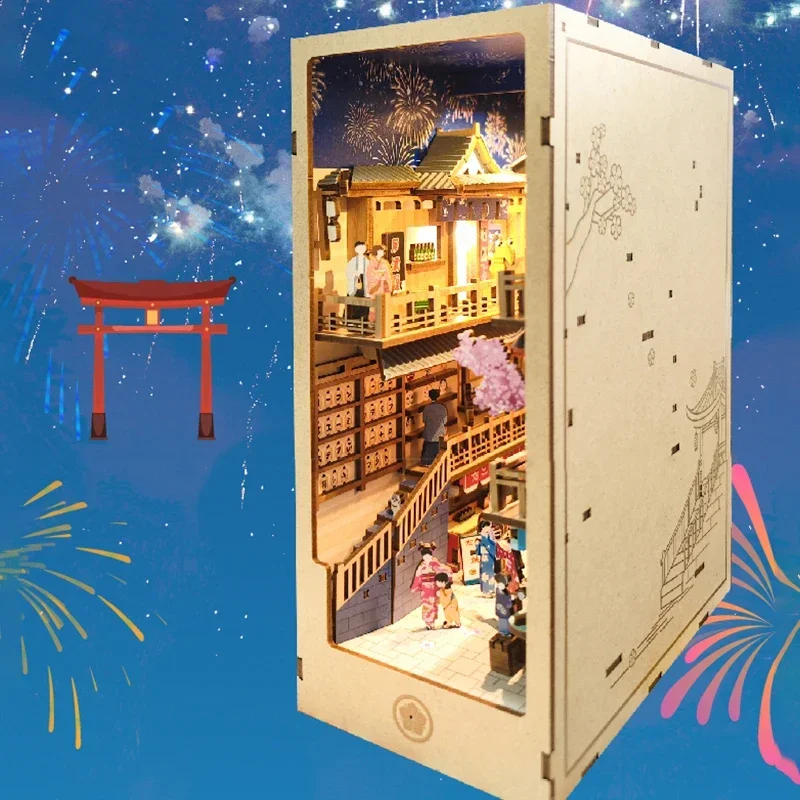 Japanse Retro DIY Houten Boeke - Diy Wooden Book Nook Kit Shelf Insert recensie en prijs