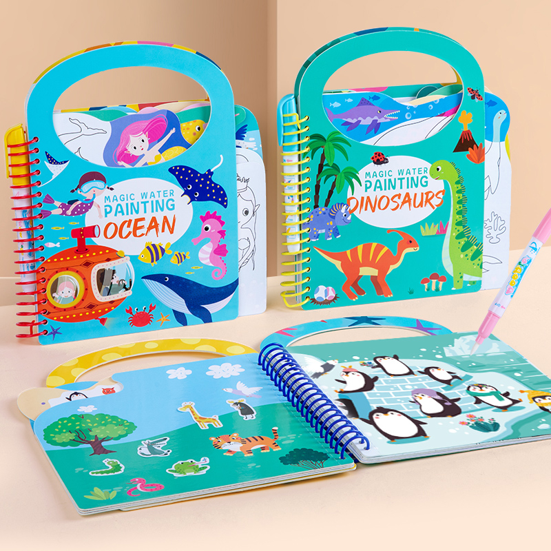 Magisch watertekenboek voor ki - Reusable Water Magic Coloring Book recensie en prijs