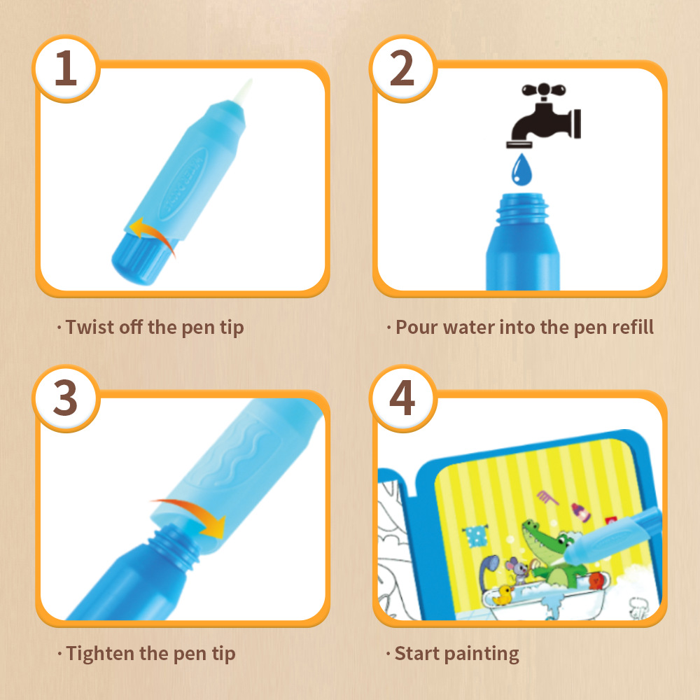 Magisch Water Schilderboek Her - Reusable Water Magic Coloring Book recensie en prijs