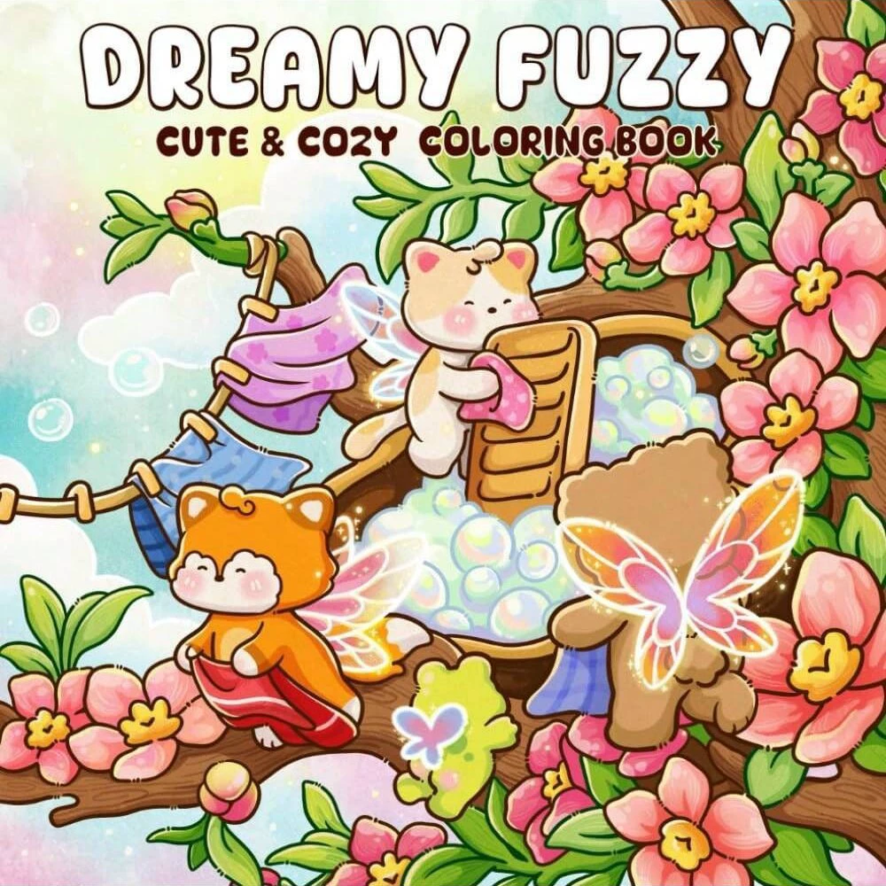 Dromerig Fuzzy Leuk en gezelli - Adult Coloring Book Stress Relief recensie en prijs