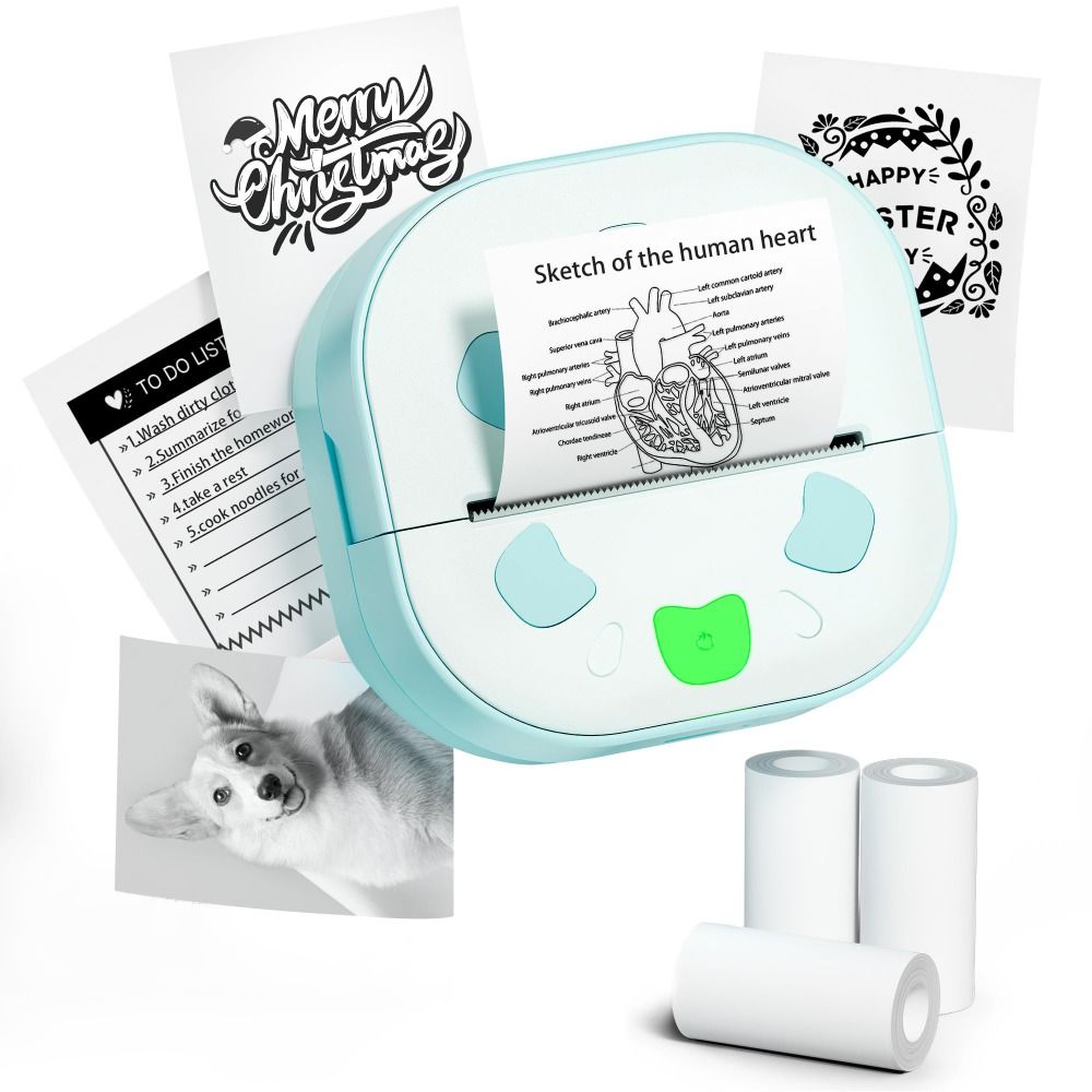 Mini-stickerprinter met 3 papi - Mini Pocket Thermal Printer Paper Roll recensie en prijs