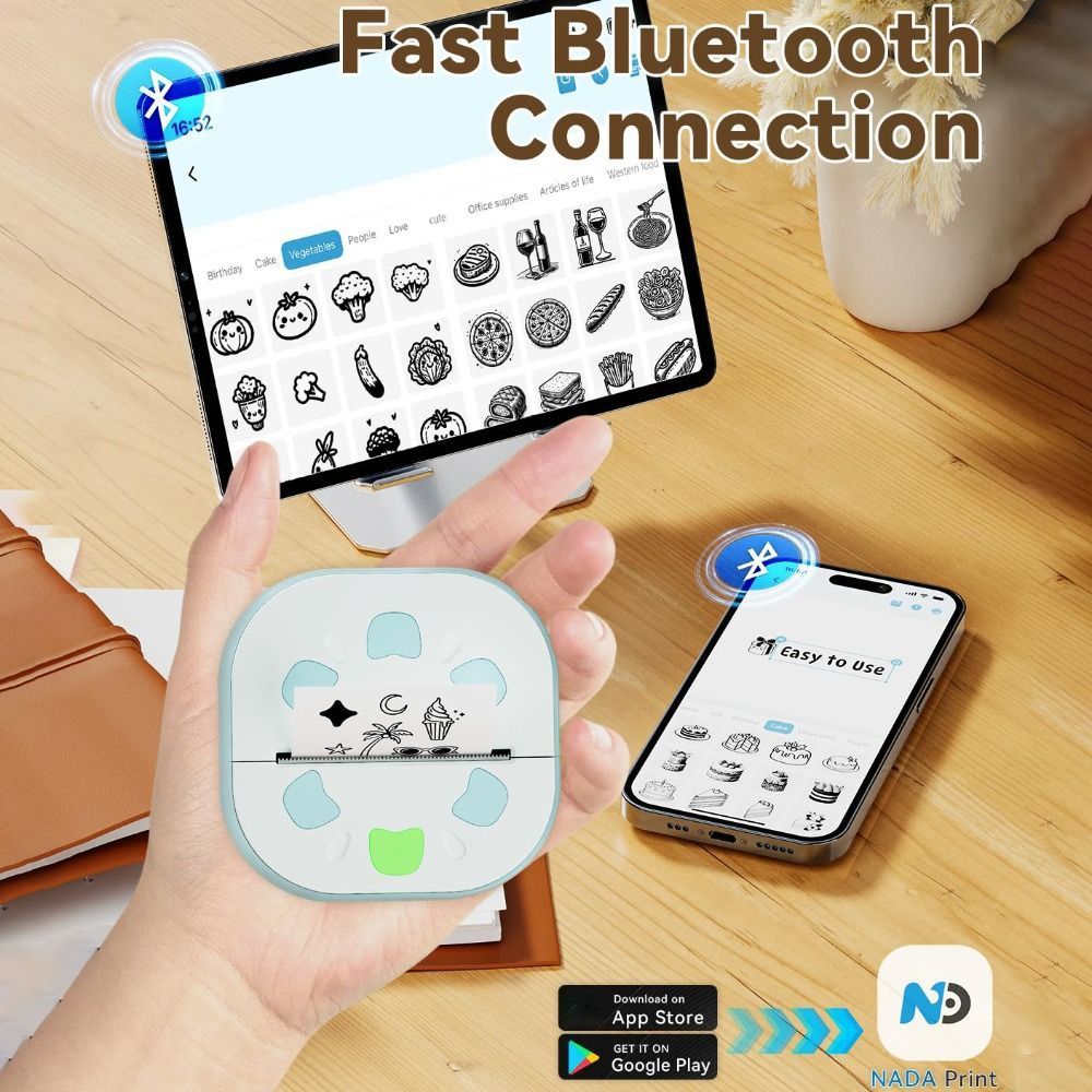Mini-stickerprinter Inktloos a - Mini Pocket Thermal Printer Paper Roll recensie en prijs