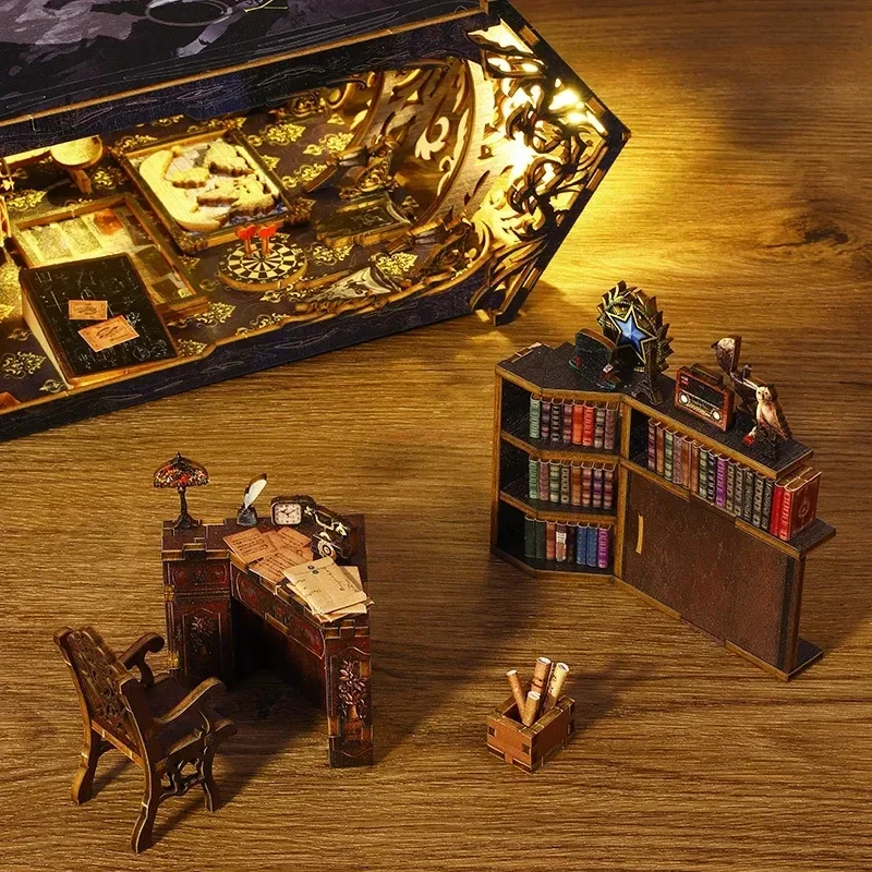 Retro DIY houten boekenhoek pl - Diy Wooden Book Nook Kit Shelf Insert recensie en prijs