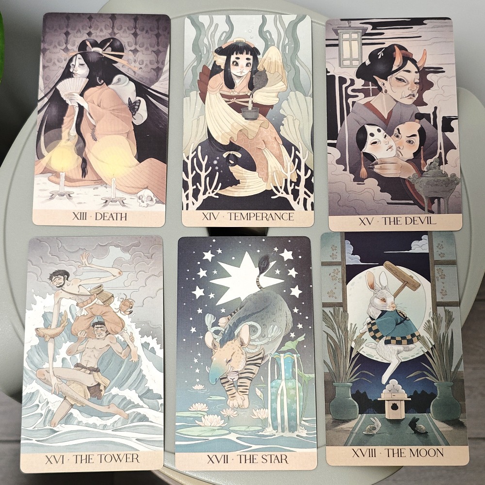 Yokai Tarot Kaarten 78 Stuks J - Tarot Deck With Guidebook recensie en prijs